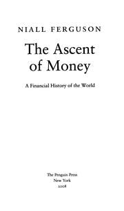 Cover of The Ascent of Money: A Financial History of the World